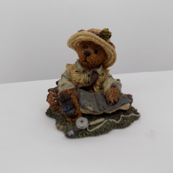Boyds Bears Other - Boyds Bears Otis The Fisherman Style 2249-01 Classic Figure Fishing Hat Pole 4"